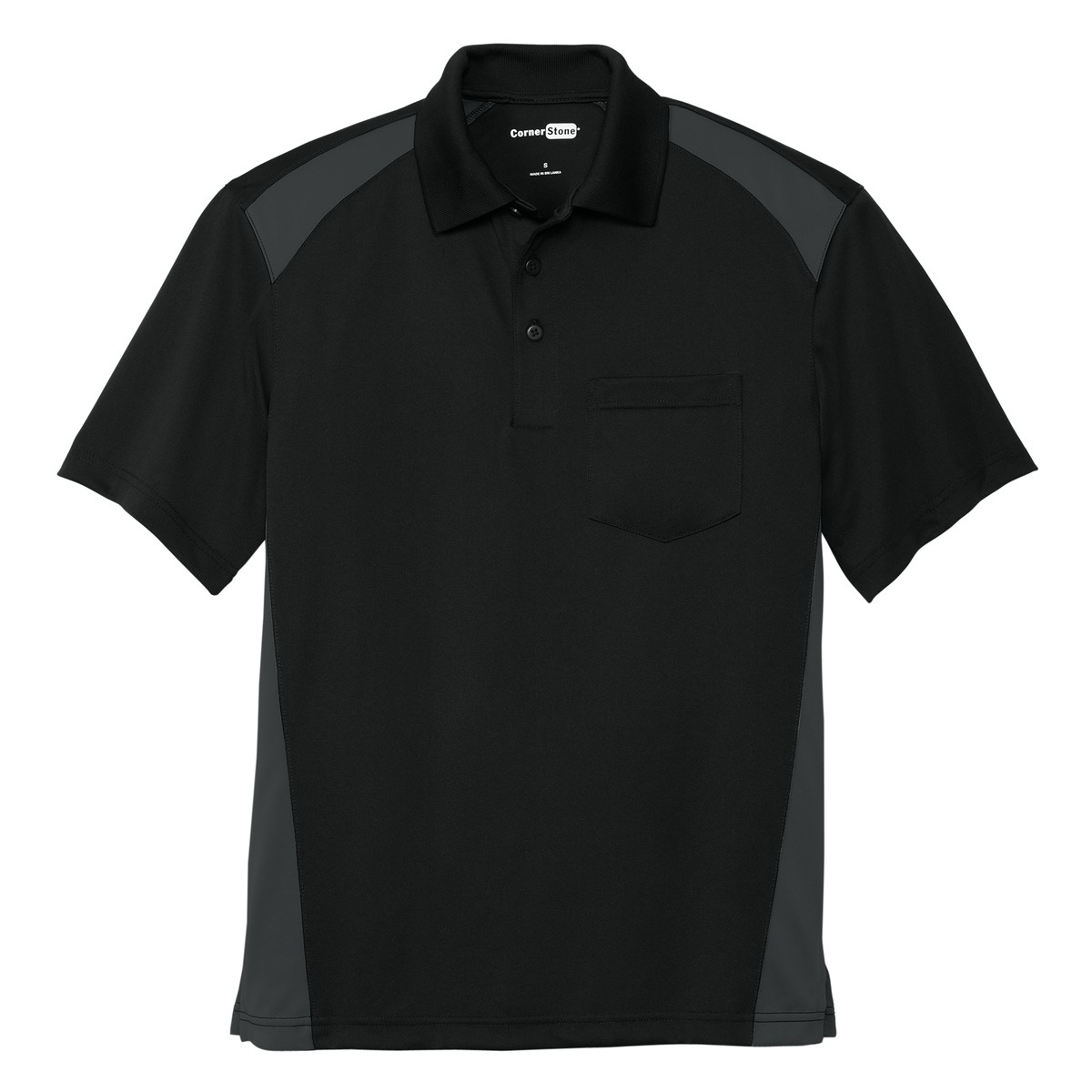 CornerStone® Select Snag-Proof Two Way Colorblock Pocket Polo