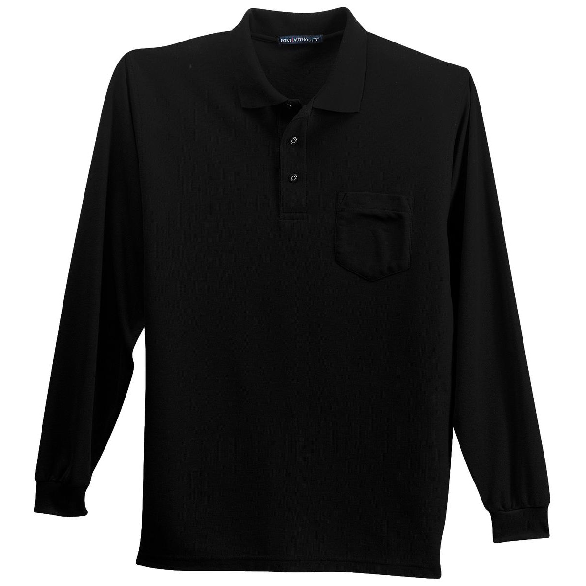 Port Authority® Silk Touch™ Long Sleeve Polo with Pocket